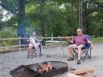 Ron and and Debi relaxing by Campfire